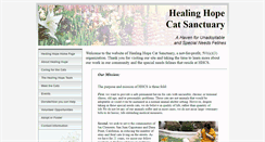 Desktop Screenshot of healinghopecatsanctuary.org