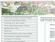 Tablet Screenshot of healinghopecatsanctuary.org